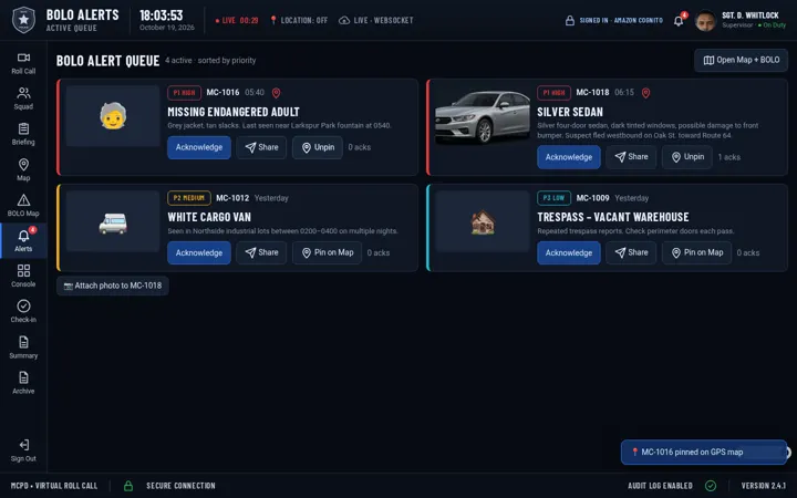 BOLO queue