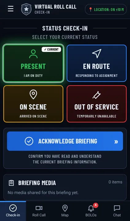 Check-in on a phone