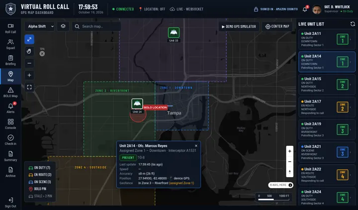Unit popup with details