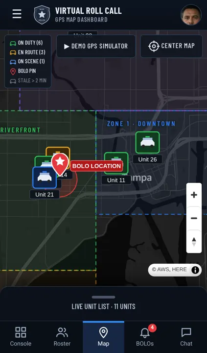 Full-screen map on phone